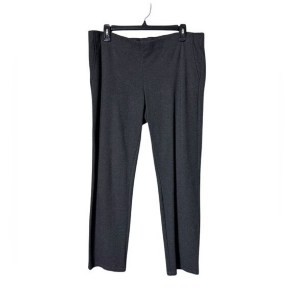 Eileen Fisher Womens Pull On Pants Small Grey Stretch Closet Staple Minimalist - Picture 1 of 6
